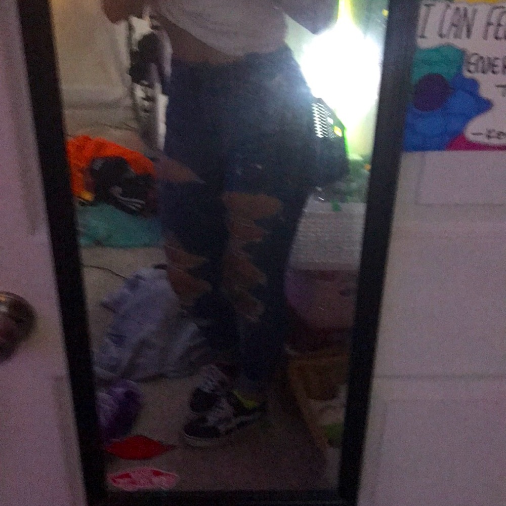 blue old navy ripped jeans